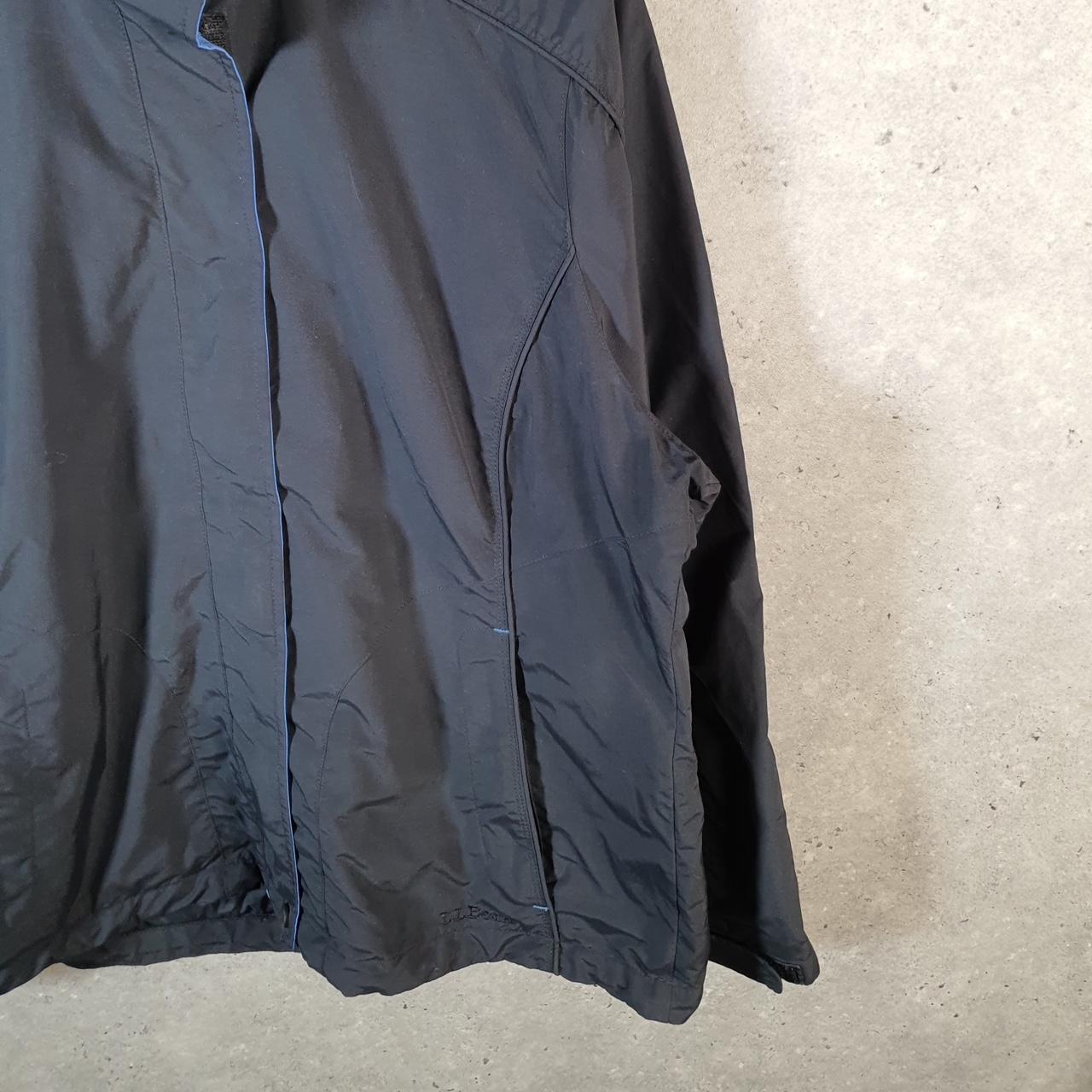 Vintage L.L. Bean Outdoors Nylon Jacket Mens Large Black Waterproof Shell