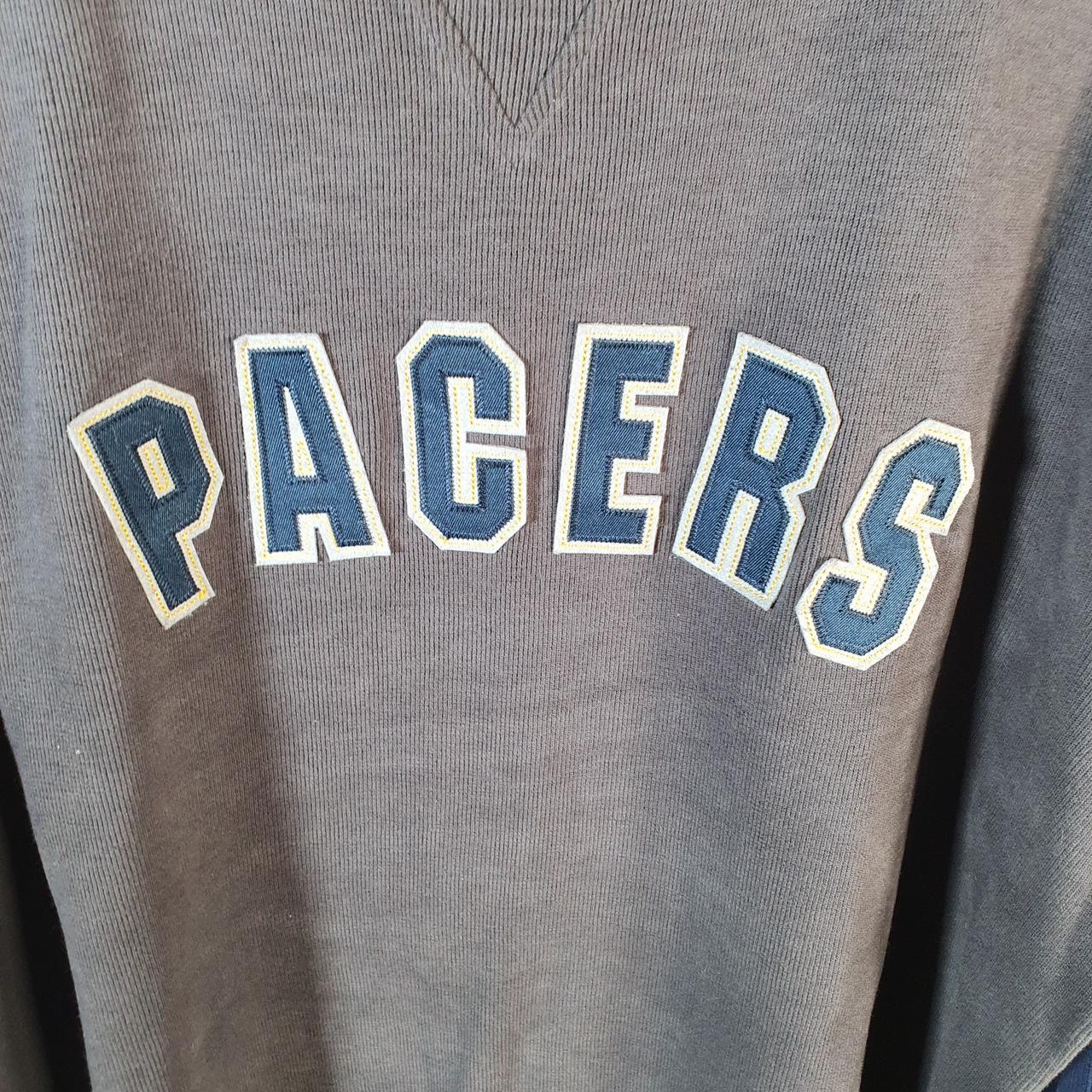 Vintage NBA Indiana Pacers 90s Knit Sweater Men’s XL Grey Y2K Pullover American