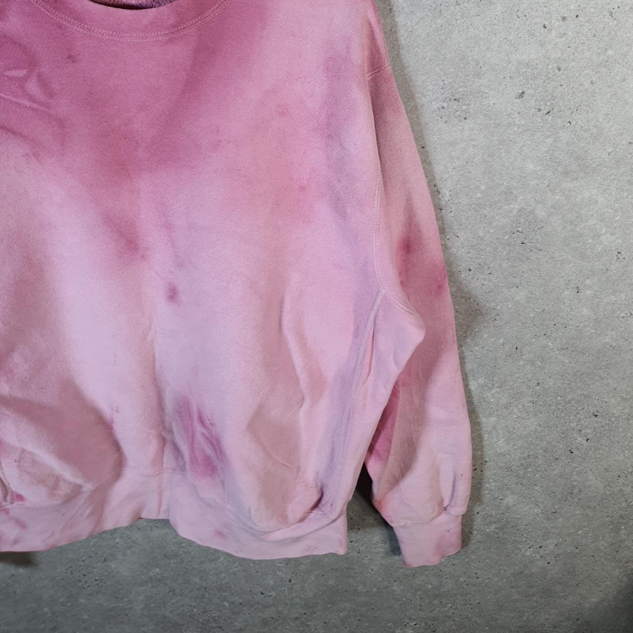 Vintage Lee Heavyweight Sweatshirt Men’s Large Pink Tie Dye Blank Baggy