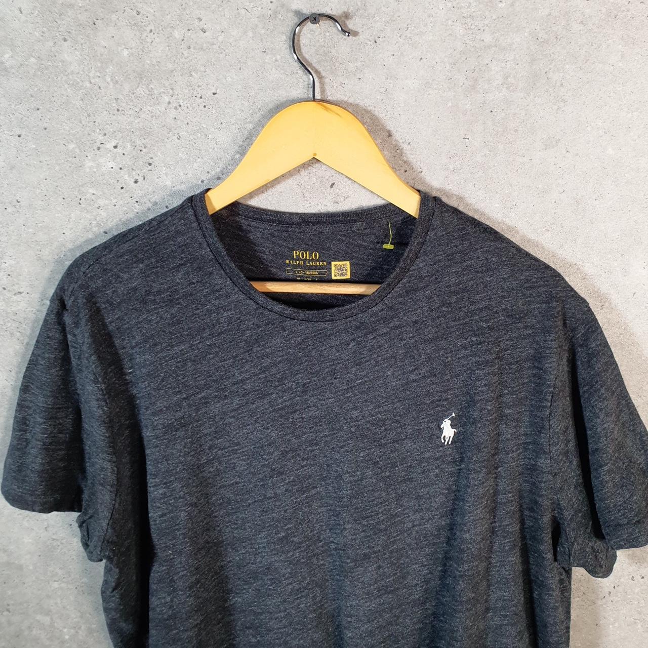 Vintage Ralph Lauren Polo Sport T Shirt Men’s Large Grey Custom Fit Embroidered Pony C8667