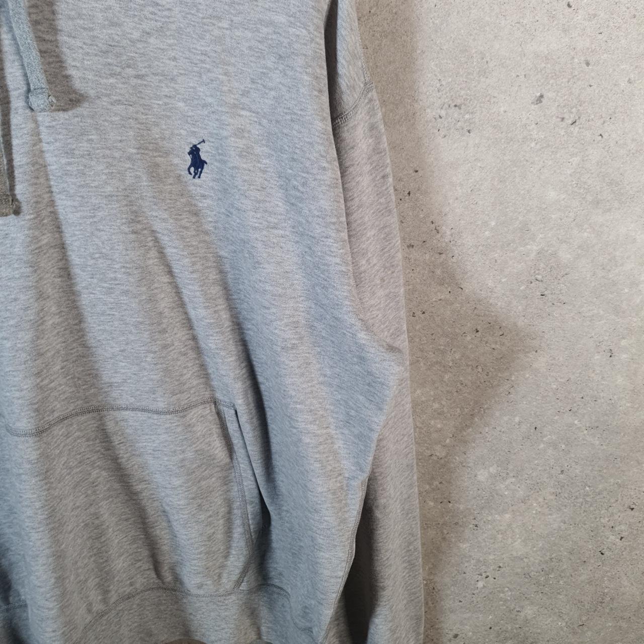 Vintage Ralph Lauren Polo Heavyweight Hoodie Men’s XL Grey Cotton Pullover Pony