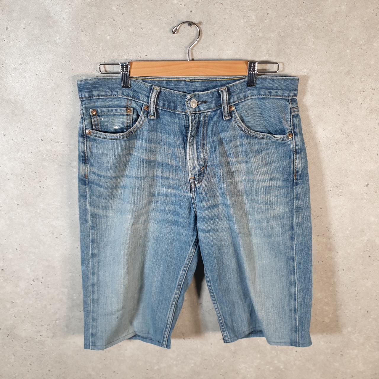 Vintage Levi’s 512 Baggy Shorts Jorts Cargo Mens W32 Blue Relaxed Denim