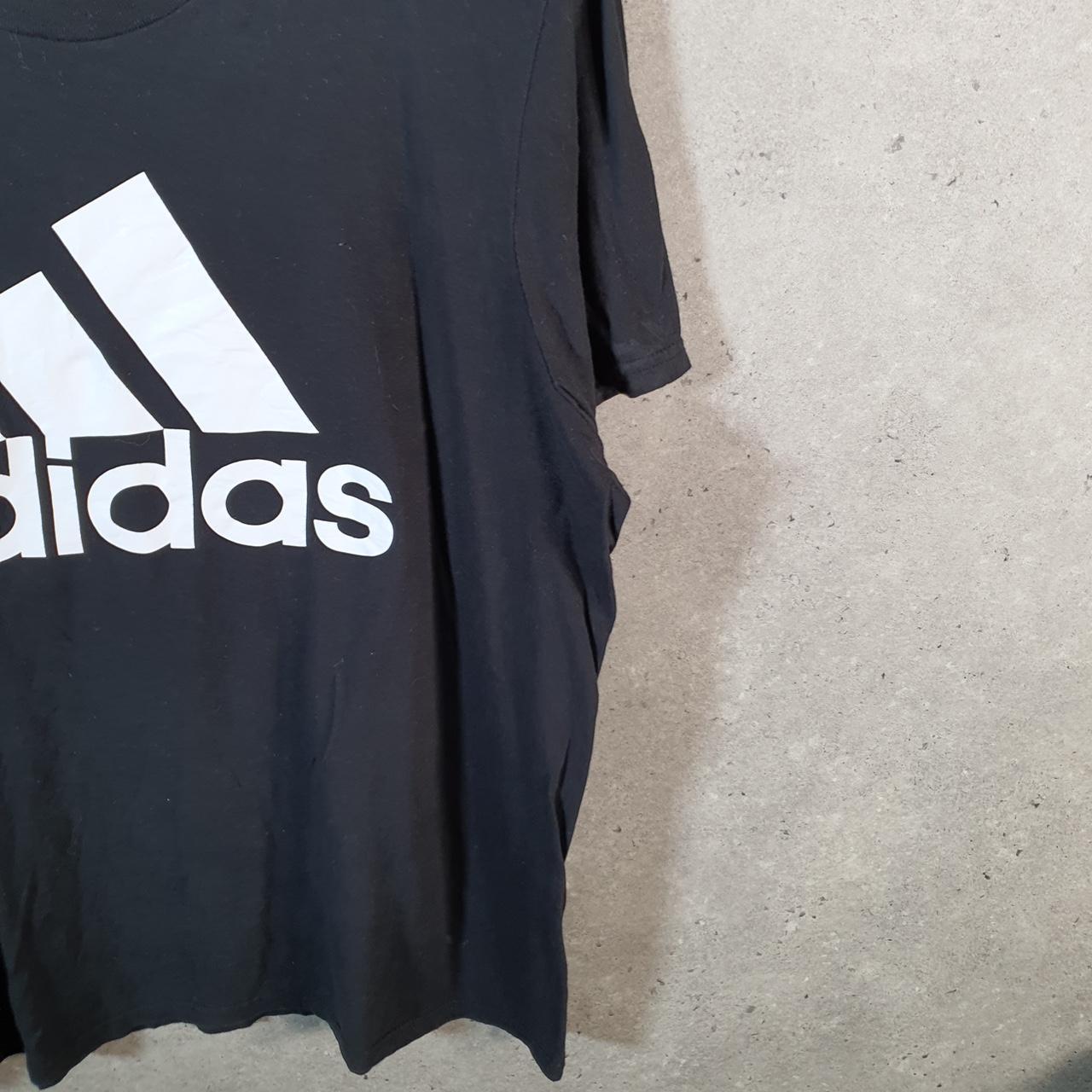 Vintage Adidas Amplifier T Shirt Men’s Large Black Three Stripes Logo Athletic