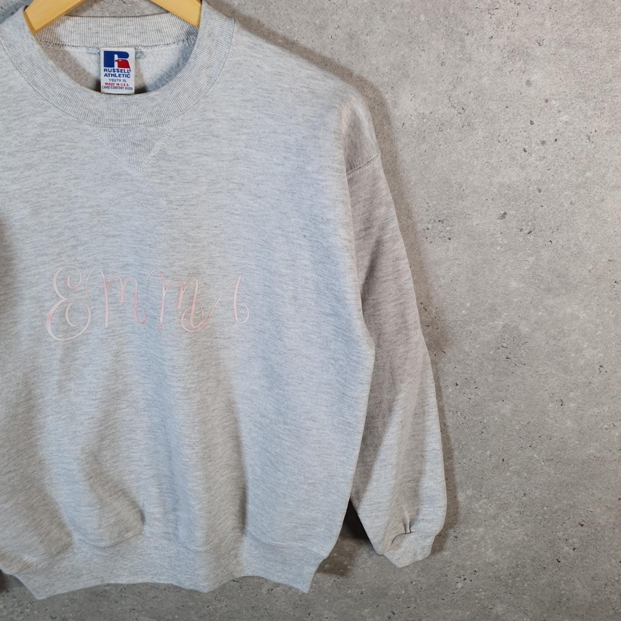 Vintage Russell Athletic Baggy USA Sweatshirt Youth XL Grey Pullover