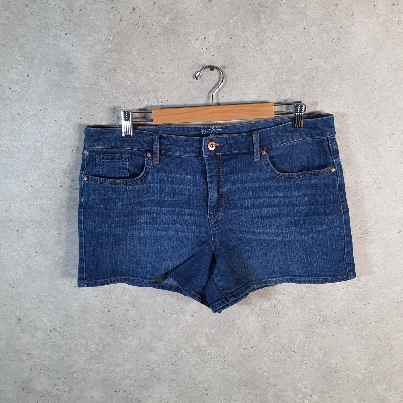 Vintage Jessica Simpson Baggy Shorts Jorts Cargo Womens W36 Blue Relaxed Denim