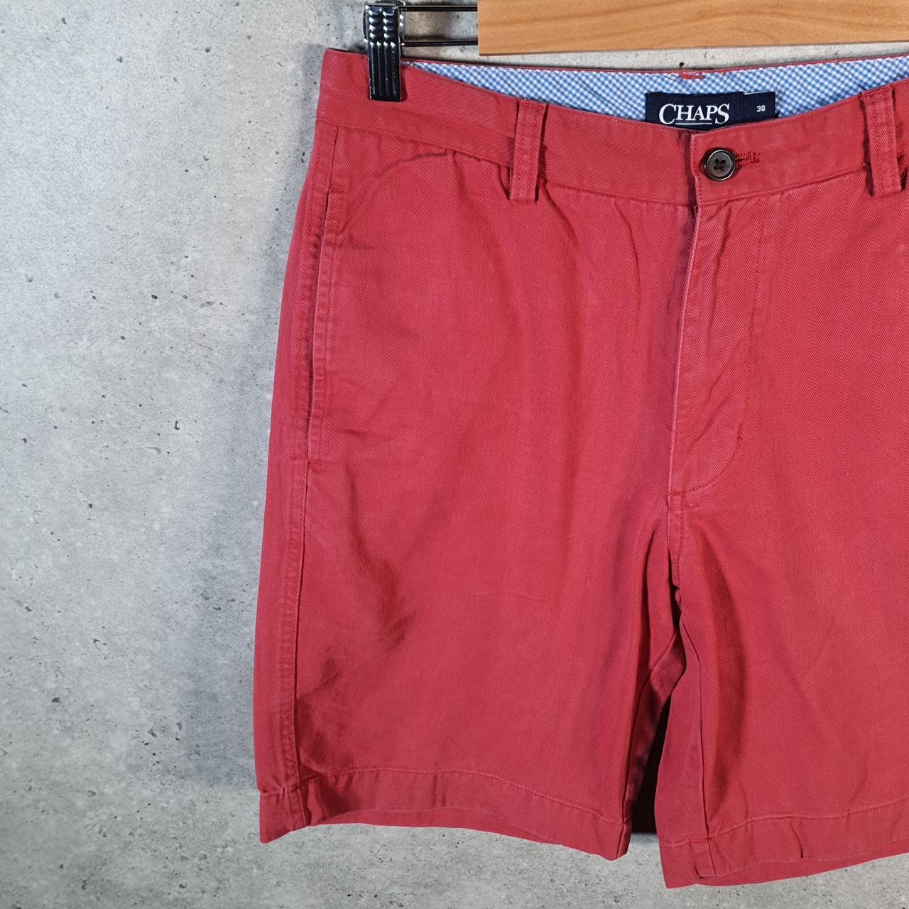 Vintage Chaps Ralph Lauren Chino Shorts Jorts Cargo Men’s W30 Red Baggy Cotton