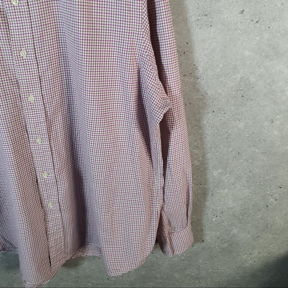 Vintage Ralph Lauren Button Down Shirt Men’s XL Pink Checkered Classic Fit Cotton