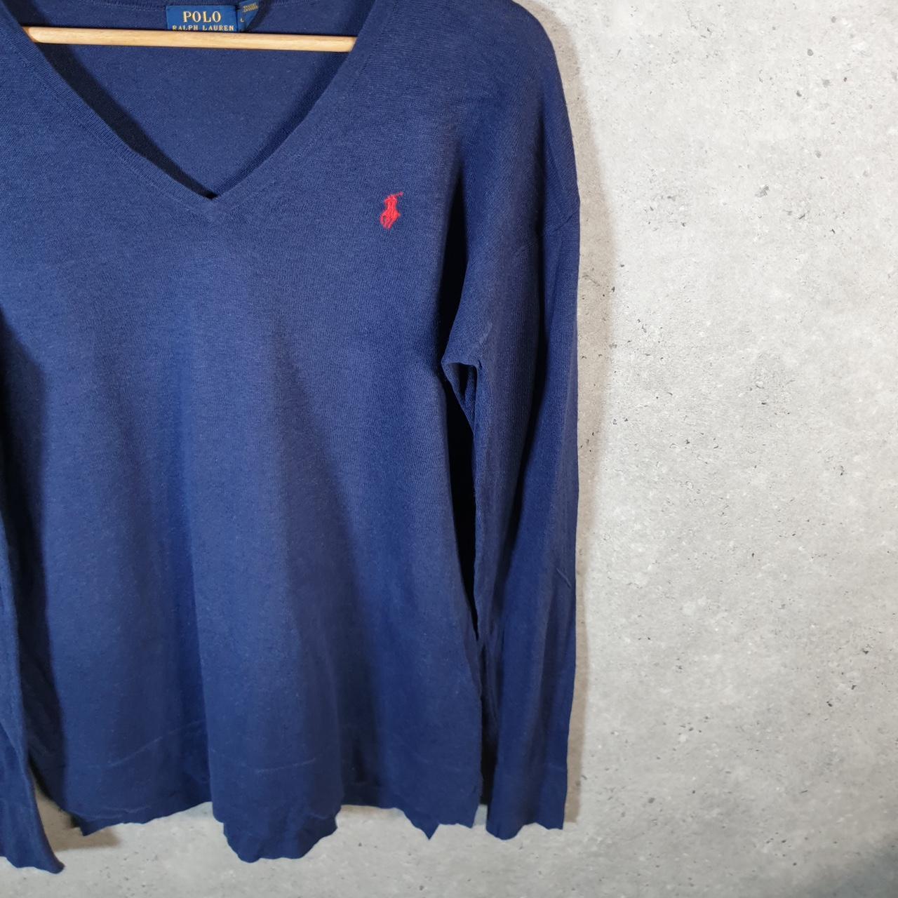 Vintage Ralph Lauren Polo Sweatshirt Men’s Large Navy Blue Cotton Pullover Pony