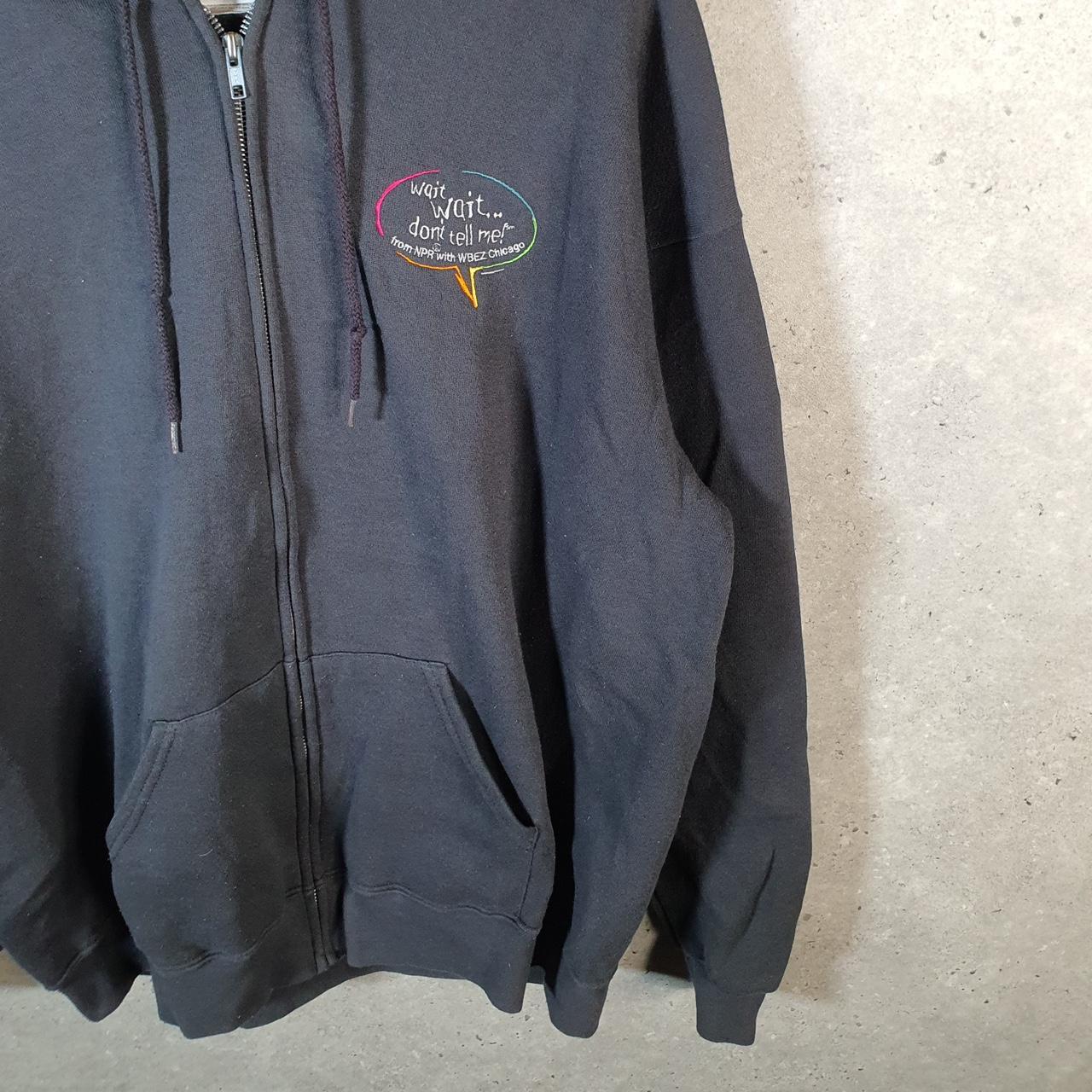 Vintage Lee Heavyweight Hoodie Men’s XL Grey Wbez Chicago Full Zip