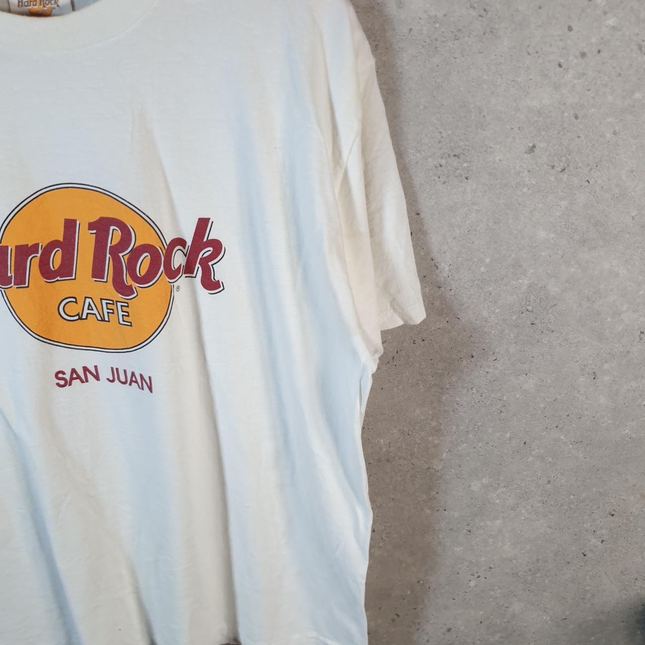 Vintage Hard Rock Cafe San Juan 90s USA Single Stitch T Shirt Men’s XL White