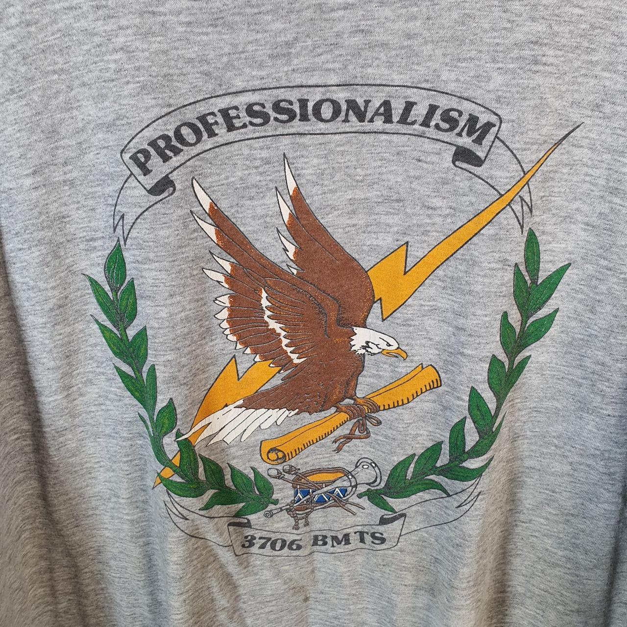 Vintage Jostens 3706 BMTS Eagle 90s Graphic USA Single Stitch T Shirt Men’s XL Grey