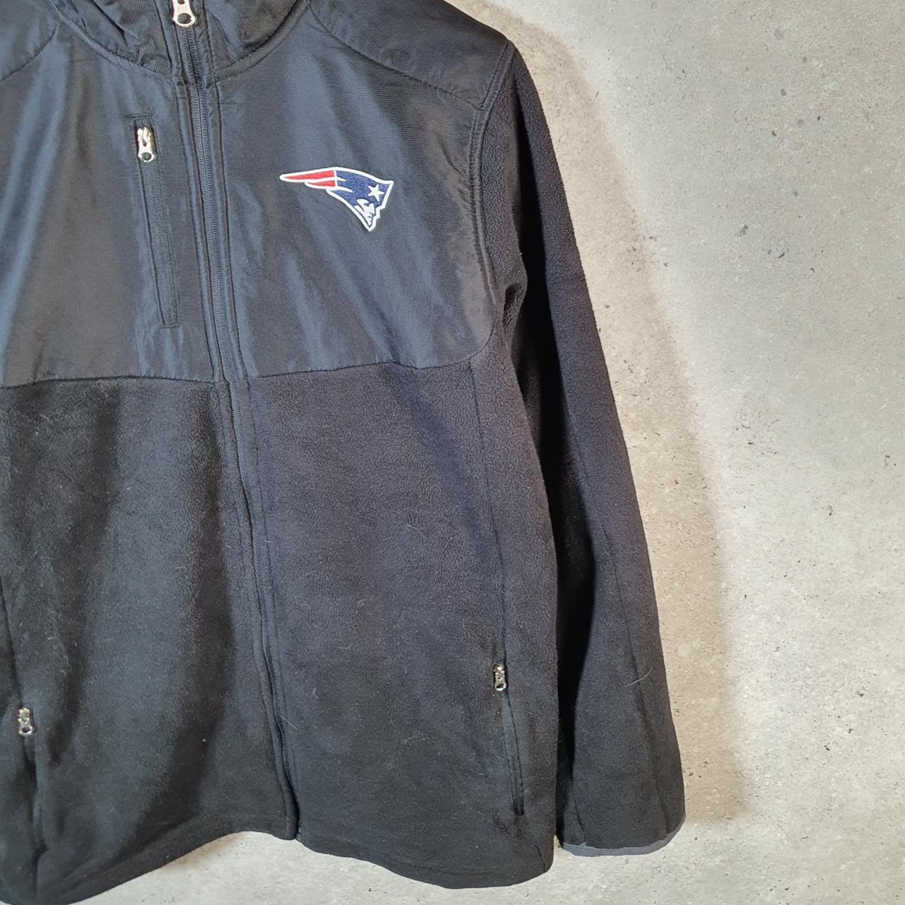 Vintage NFL New England Patriots Jacket Fleece Youth XL Black USA Pro Sport