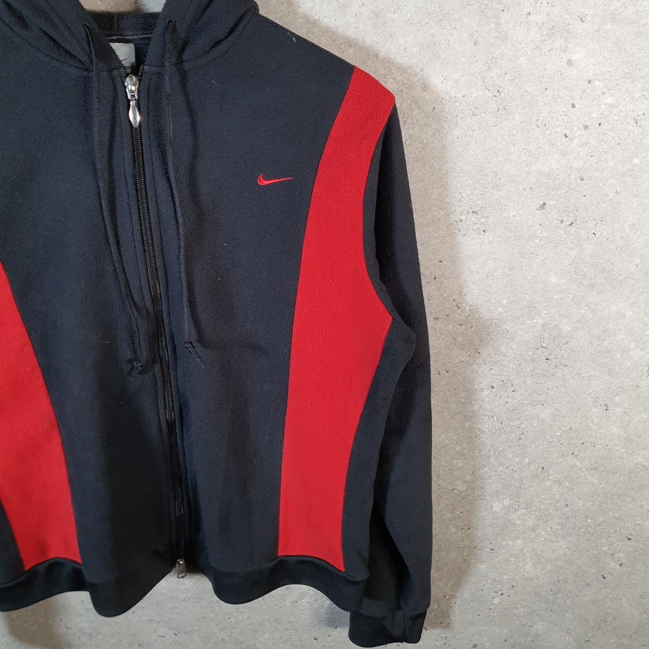 Vintage Nike Embroidered 90s Hoodie Womens XL Black Swoosh Y2K Full Zip