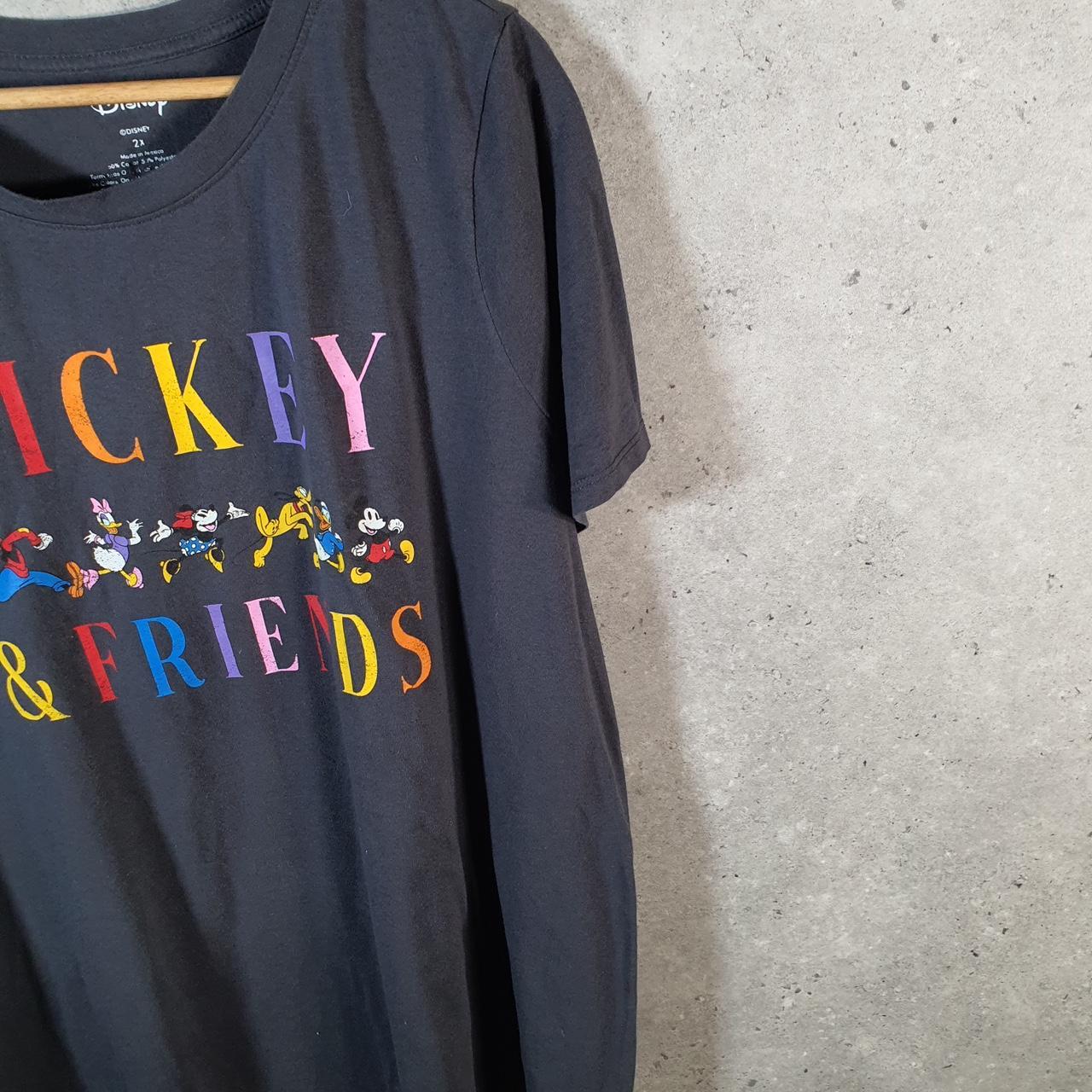 Vintage Disney Land Mickey Mouse T Shirt Womens XL Black Graphic Cartoon