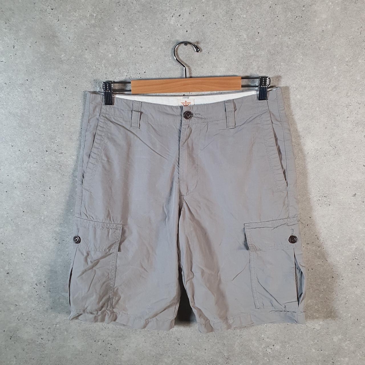 Vintage Dockers Chino Shorts Jorts Cargo Men’s W30 Grey Baggy Cotton A4318