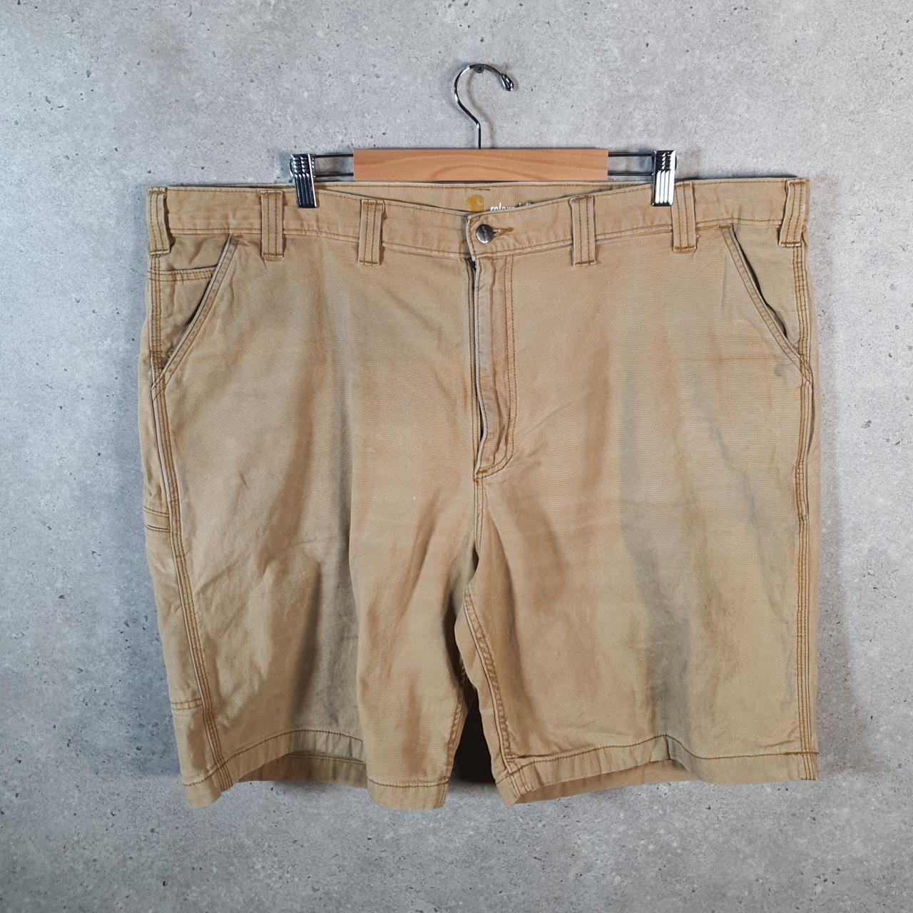 Vintage Carhartt Baggy Carpenter Shorts Jorts Cargo Men’s W46 Brown Relaxed Fit Workwear Big Fish Vintage