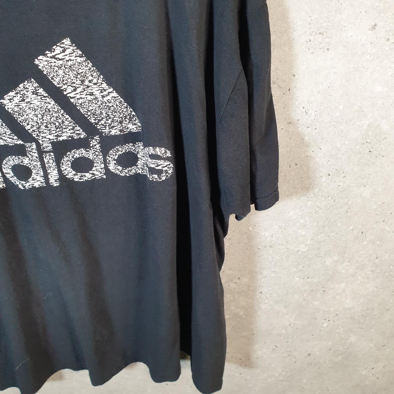 Vintage Adidas Go To Tee T Shirt Men’s 2XL Black Three Stripes Logo Athletic
