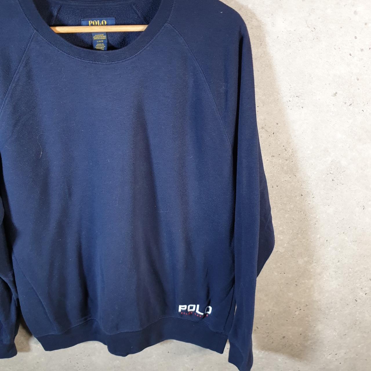 Vintage Ralph Lauren Polo Sleepwear Sweatshirt Men’s Large Navy Blue Cotton Pullover Pony