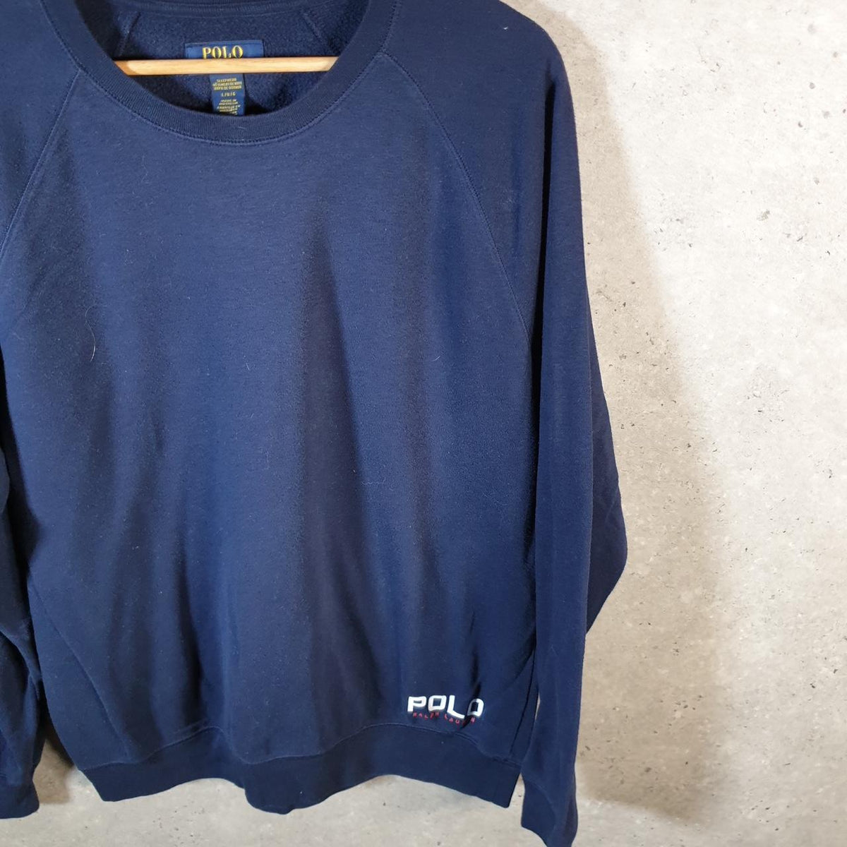 Vintage Ralph Lauren Polo Sleepwear Sweatshirt Men’s Large Navy Blue Cotton Pullover Pony