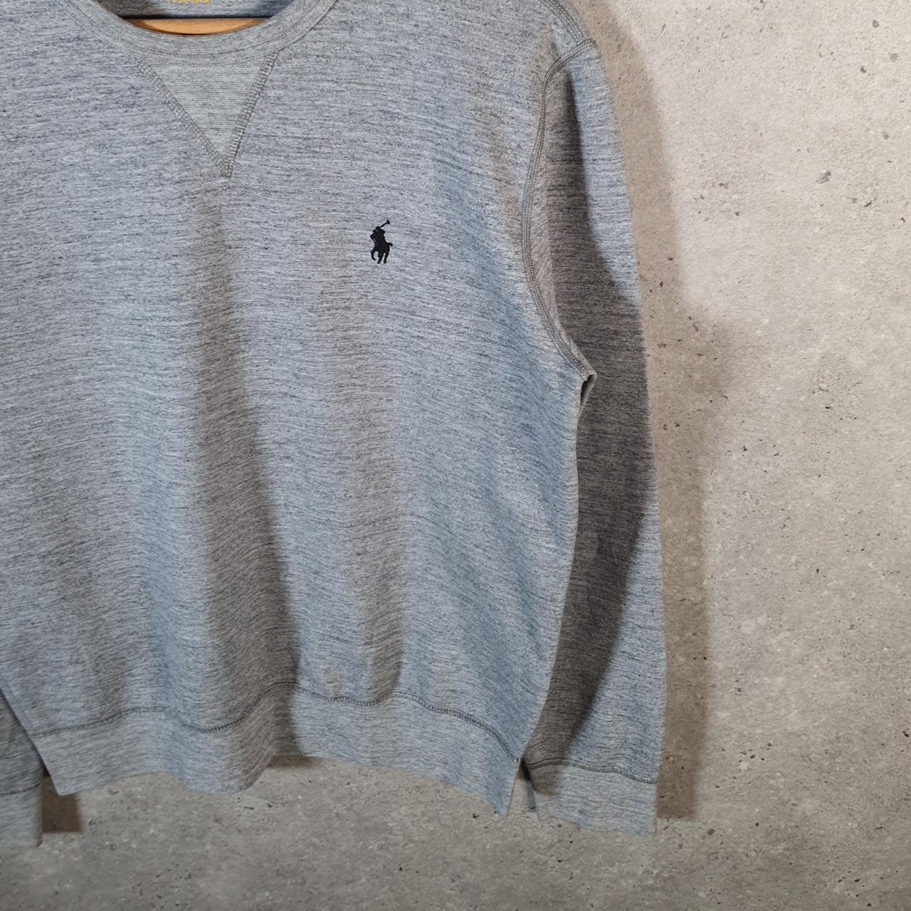 Vintage Ralph Lauren Polo Sweatshirt Men’s Small Grey Cotton Pullover Pony