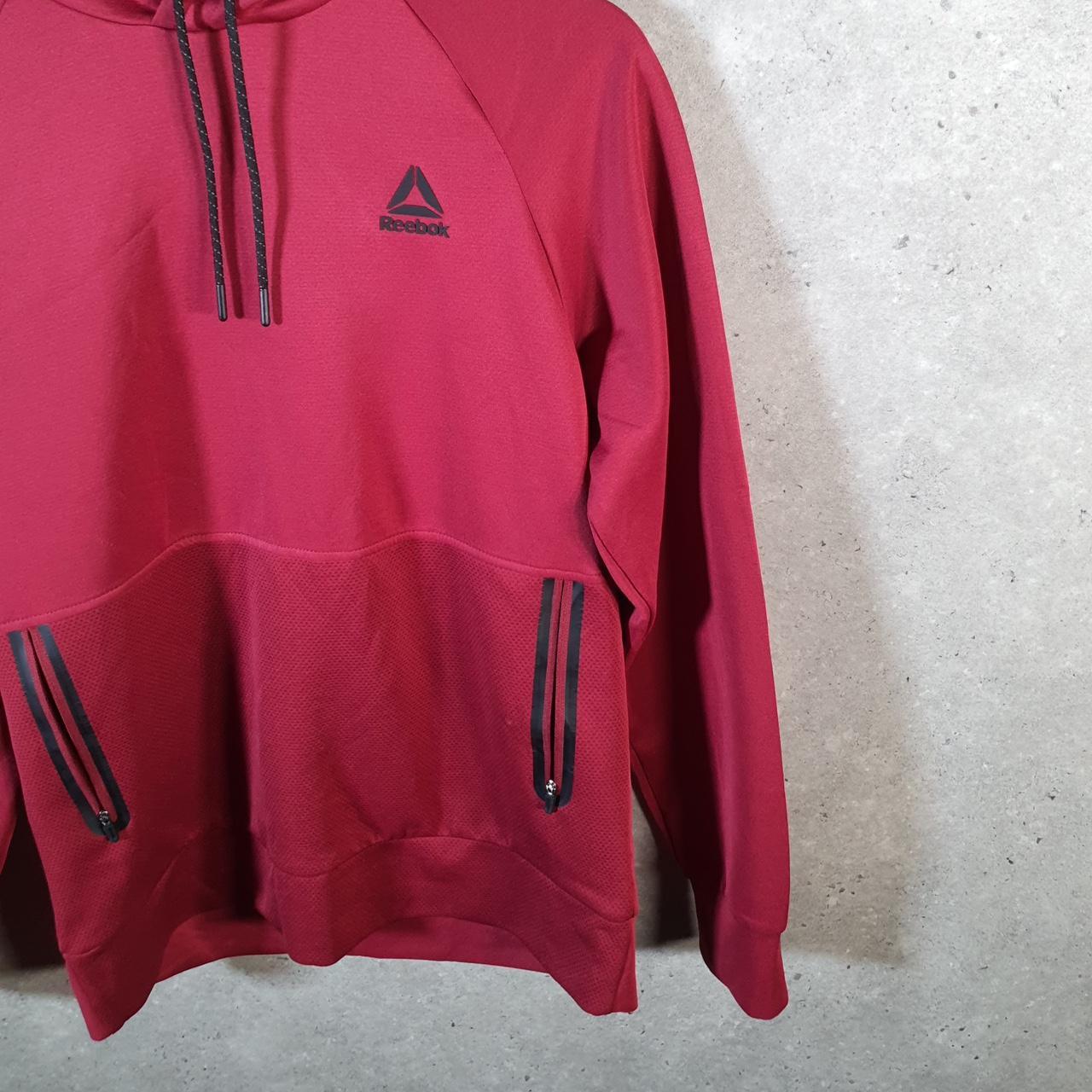 Vintage Reebok Shell Track Hoodie Men’s Small Red Pullover Baggy