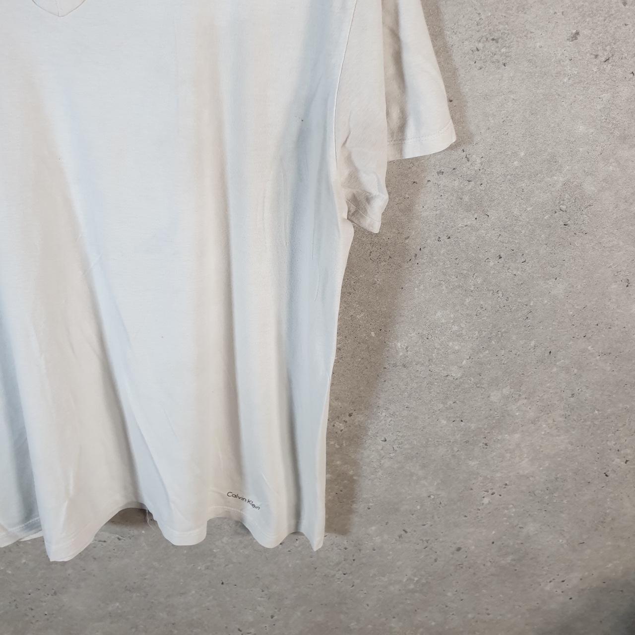 Vintage Calvin Klein Spellout Blank T Shirt Men’s Medium White Casual Sports