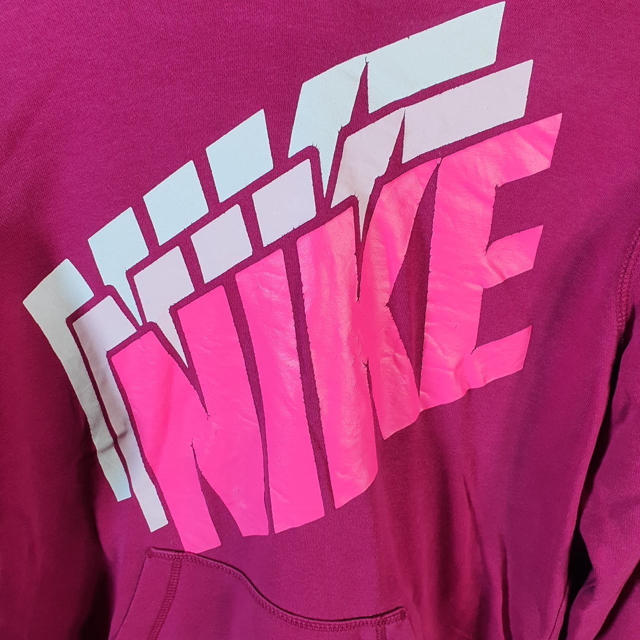 Vintage Nike Club Hoodie Womens Large Pink Swoosh Y2K Pullover Logo