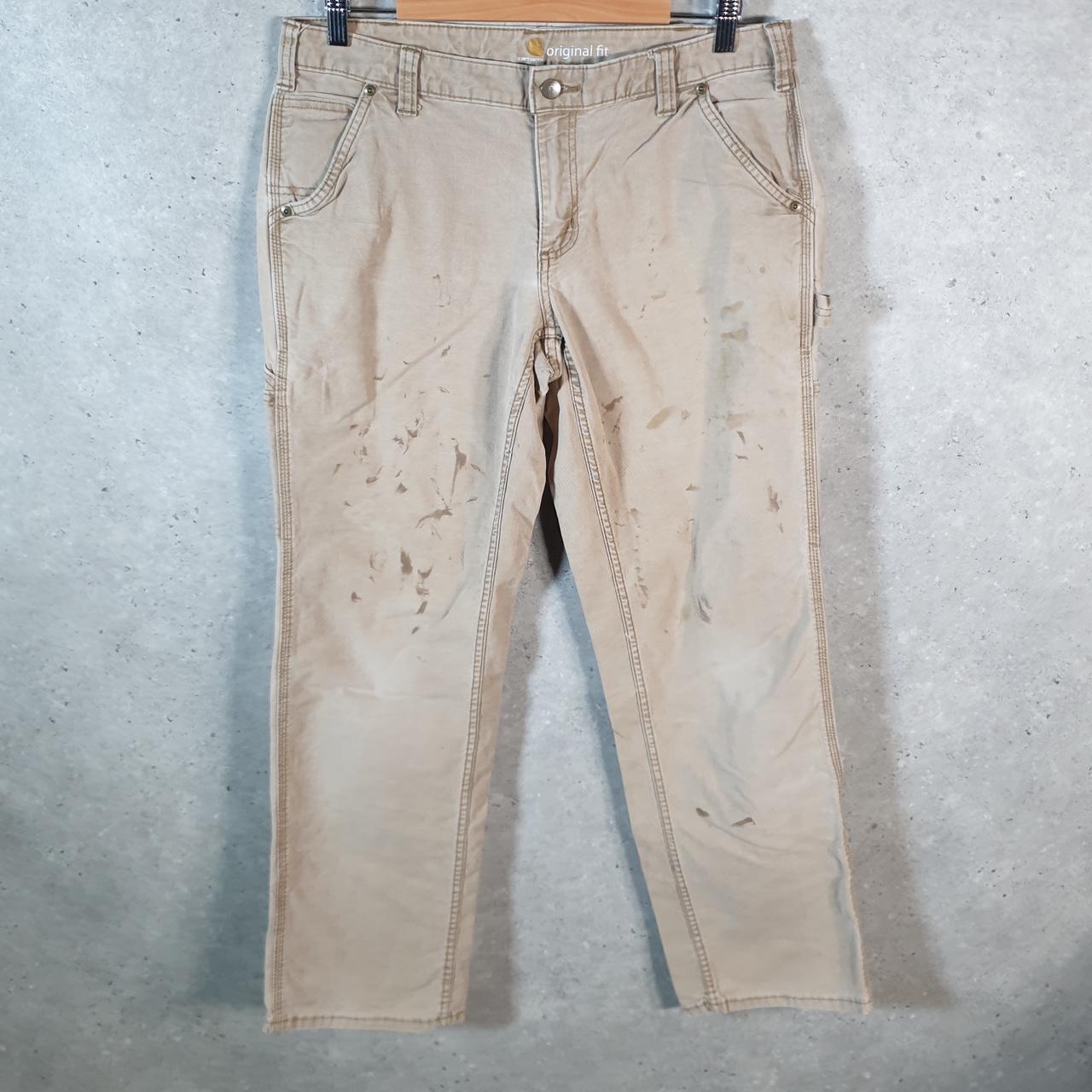 Vintage Carhartt Carpenter Trousers Womens W34 L30 Brown Original Fit Workwear USA