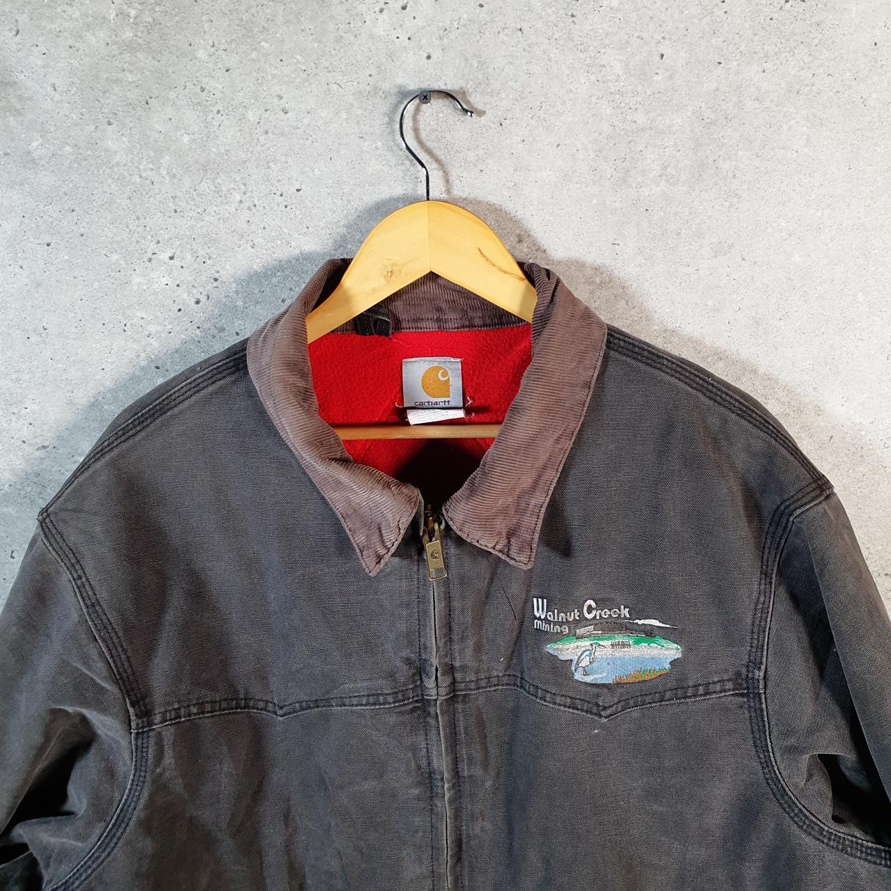 Vintage Carhartt Santa Fe Work Jacket Men’s 2XL Black J13 BLK USA Big Fish Vintage