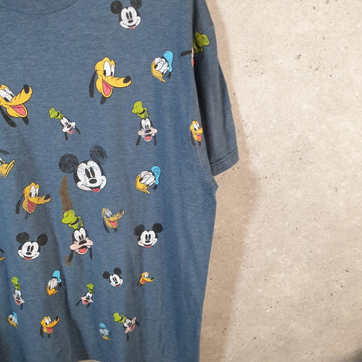 Vintage Disney Land Mickey Mouse T Shirt Men’s Large Blue Graphic Cartoon