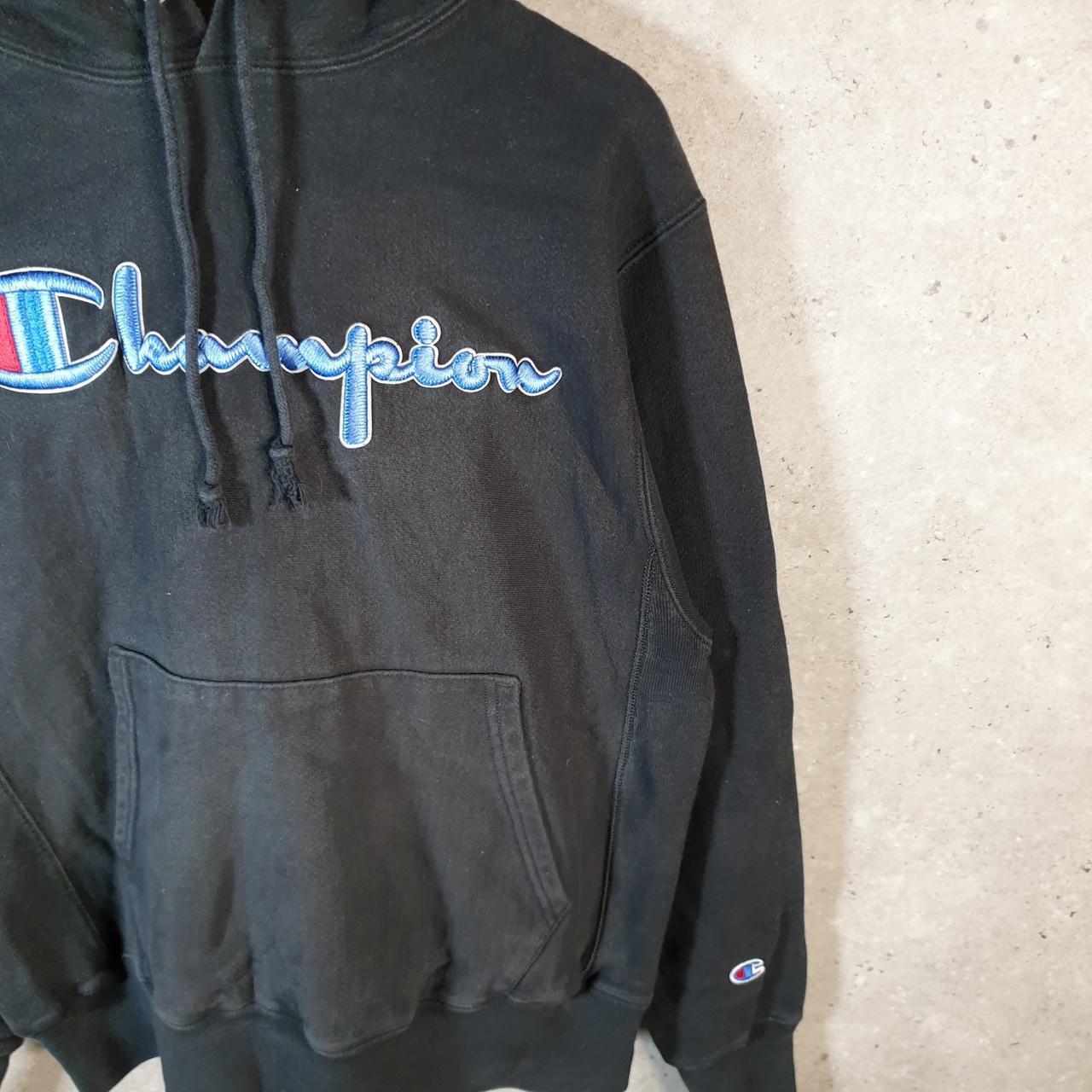 Vintage Champion Reverse Weave Hoodie Men’s M Black Pro Sport Pullover