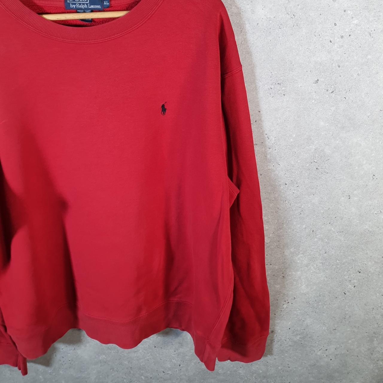Vintage Ralph Lauren Polo Sport Sweatshirt Men’s XL Red Cotton Pullover Pony
