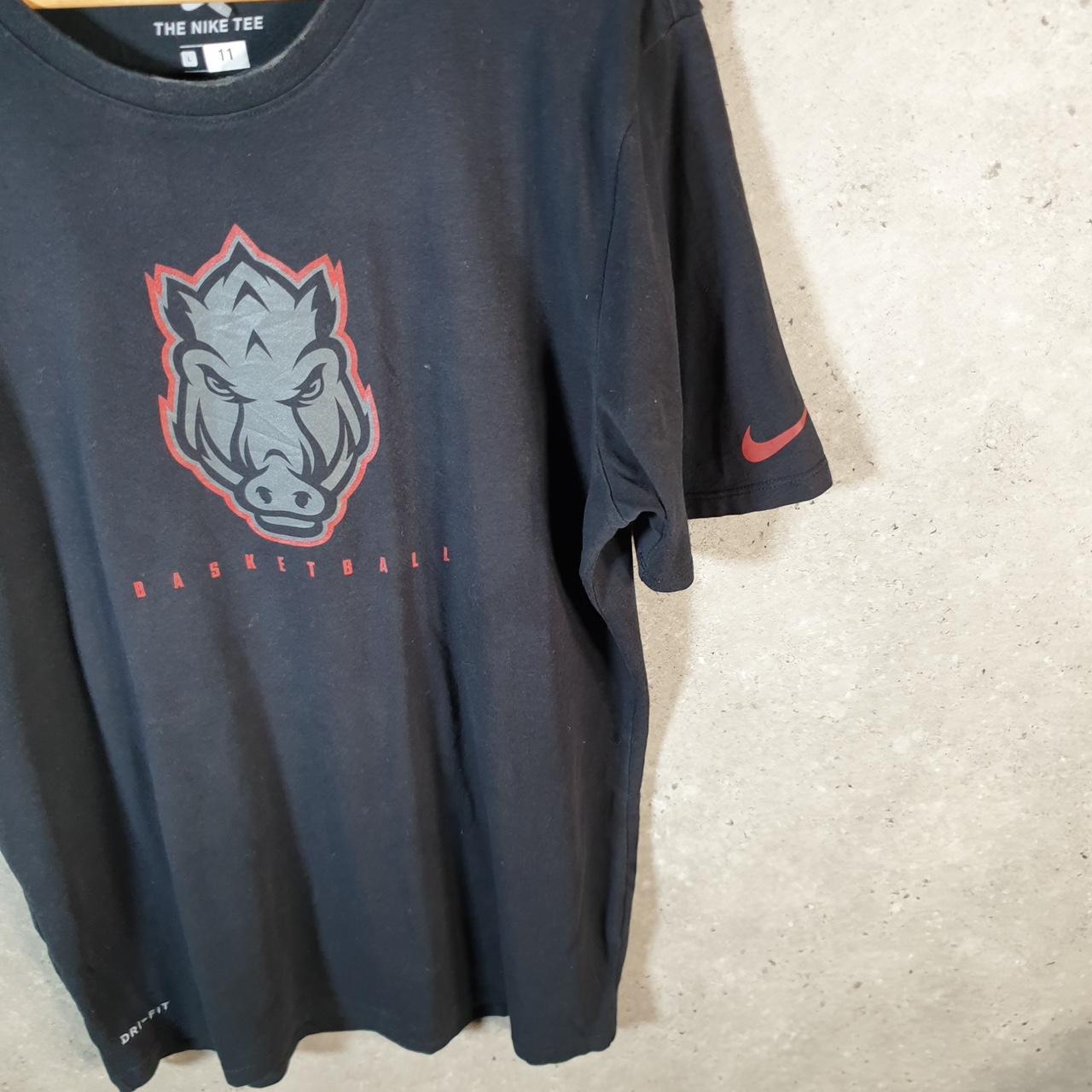 Vintage Nike Basketball Dri Fit T Shirt Men’s Large Black Logo Swoosh Athletic