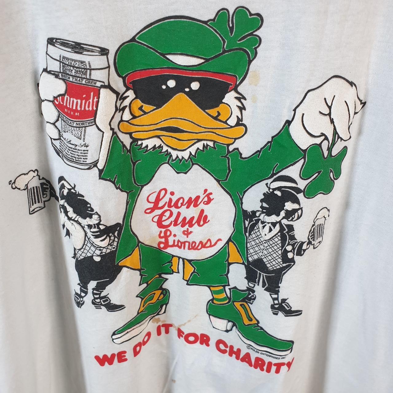 Vintage Lions Club Schmidt 90s USA Single Stitch T Shirt Men’s XL White