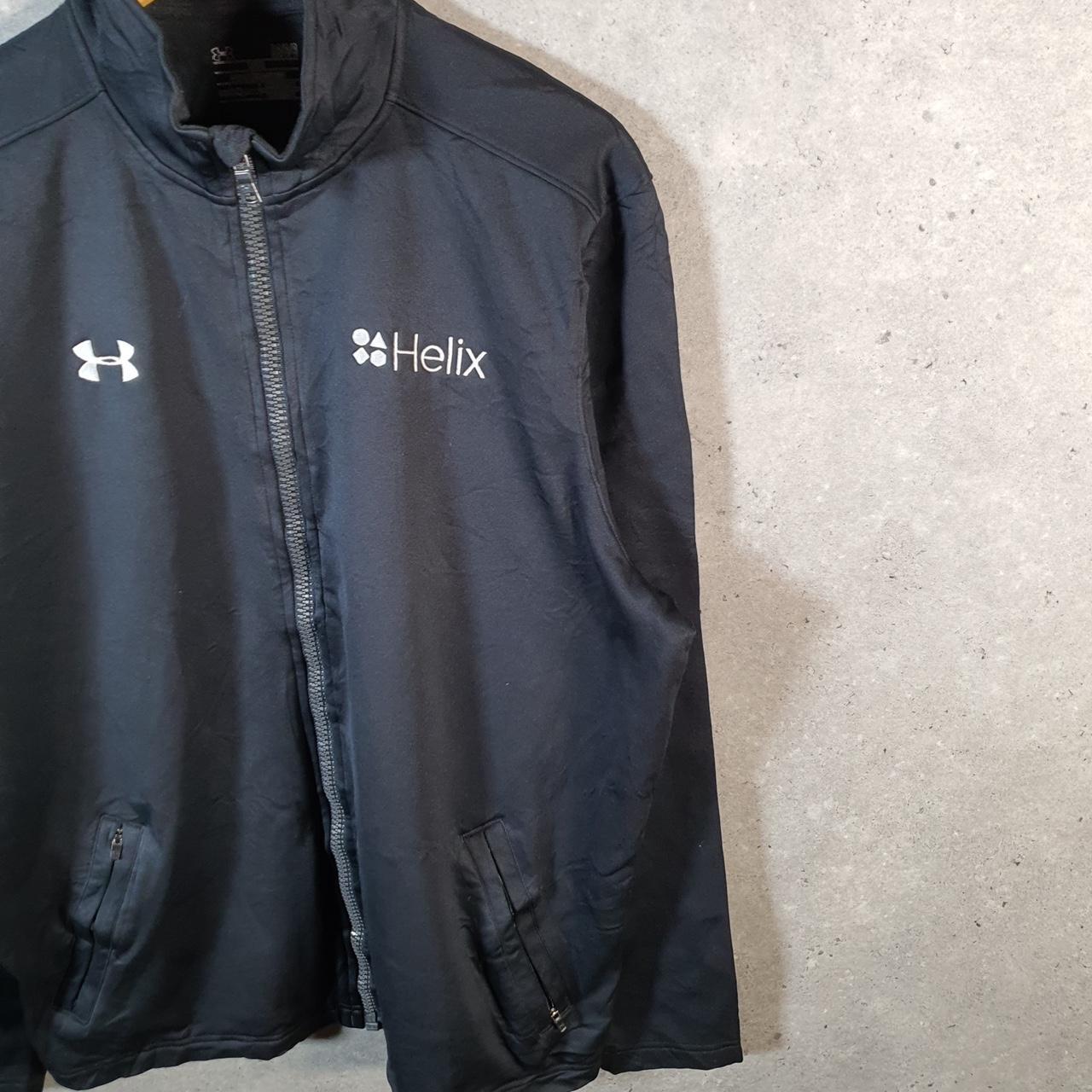 Vintage Under Armour Cold Gear Windbreaker Track Jacket Mens Medium Black USA Full Zip