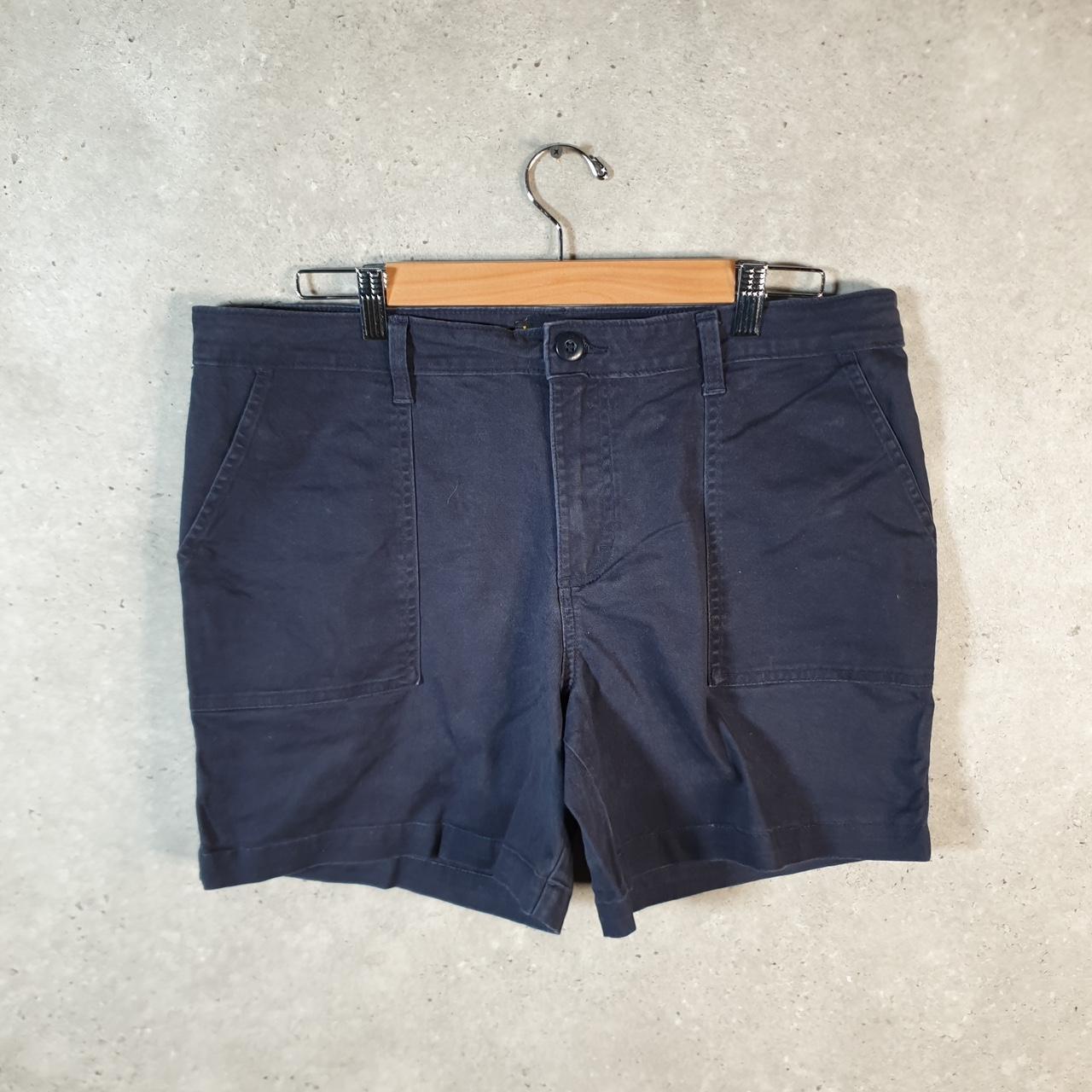 Vintage Lee Baggy Shorts Jorts Cargo Womens W36 Navy Blue Relaxed Cargo