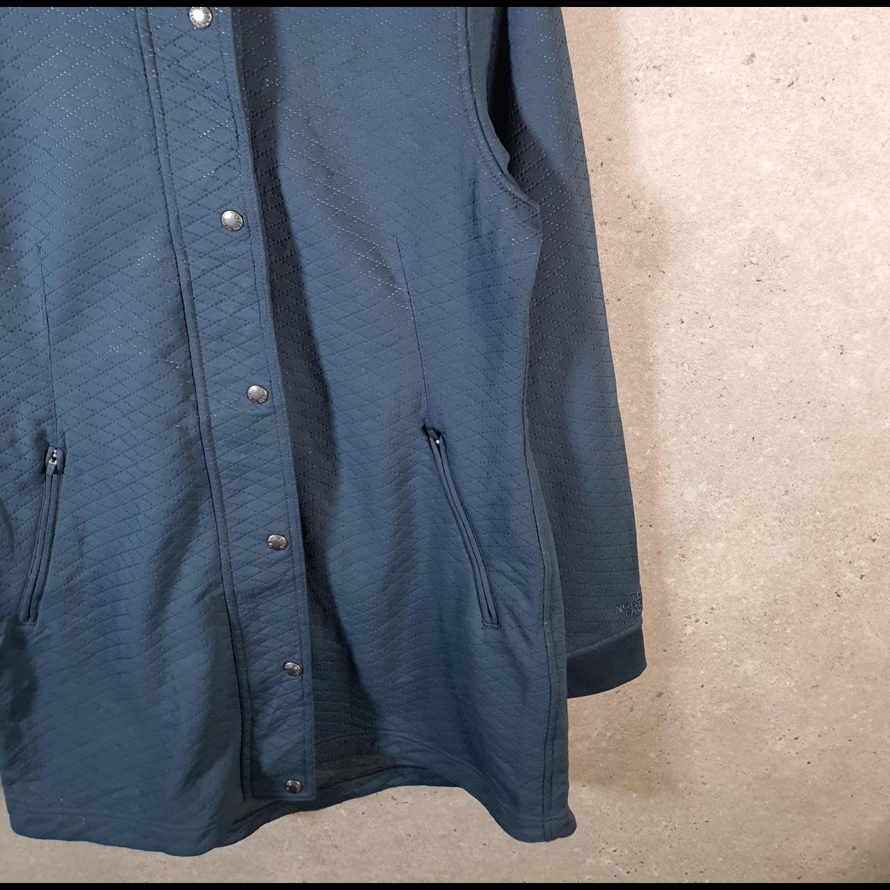 Vintage The North Face TNF Hooded Jacket Waterproof Womens Medium Blue Fleece Lined