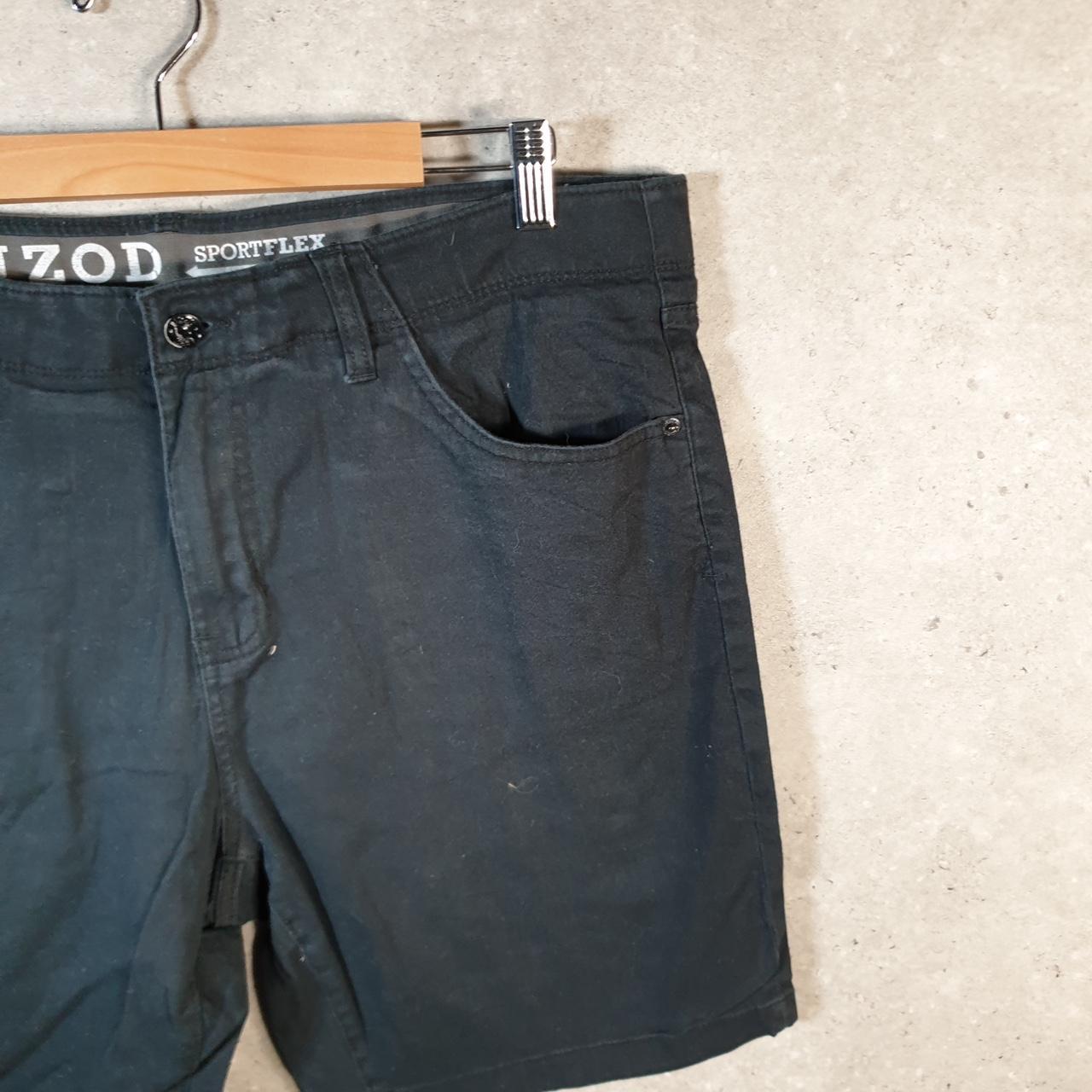 Vintage Izod Golf Chino Shorts Jorts Cargo Men’s W38 Black Baggy Cotton