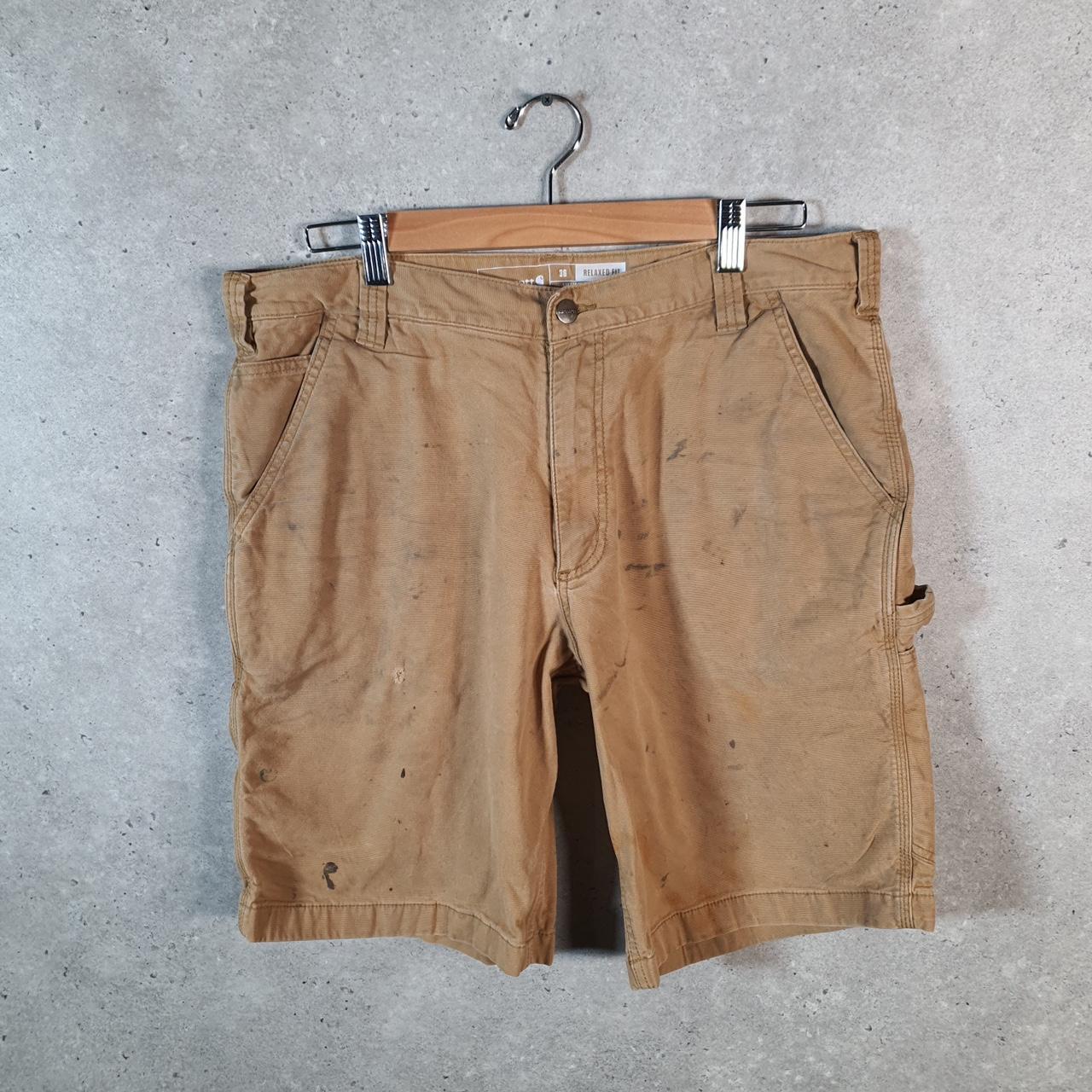 Vintage Carhartt Baggy Carpenter Shorts Jorts Cargo Men’s W36 Brown Relaxed Fit Workwear Big Fish Vintage