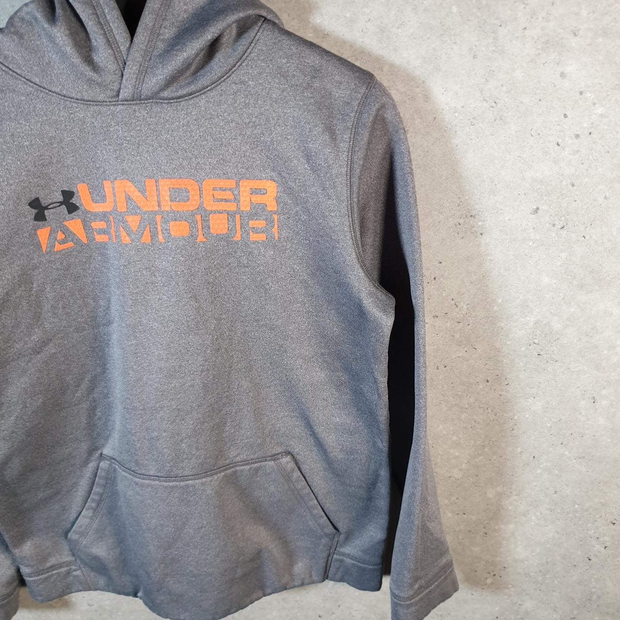 Vintage Under Armour Cold Gear Windbreaker Track Jacket Youth XL Grey USA Pullover
