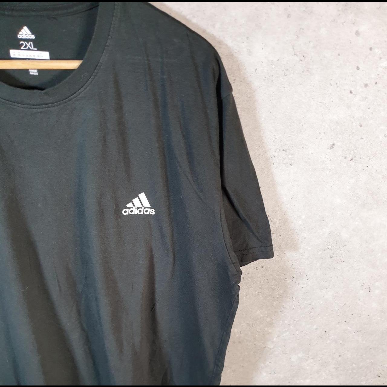 Vintage Adidas Golf T Shirt Men’s 2XL Black Three Stripes Logo Athletic