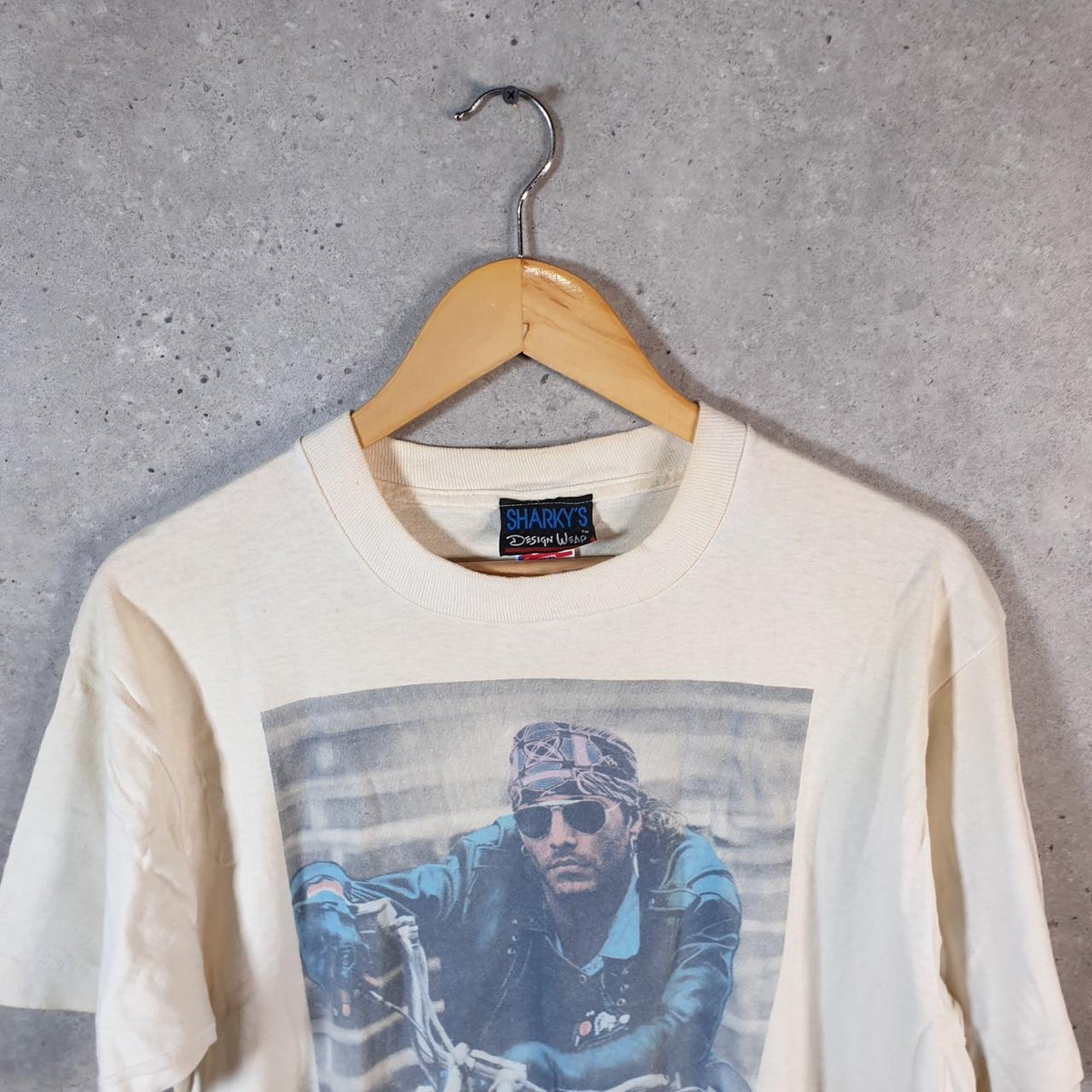 Vintage Best Fruit of the Loom Grant Sainsbury USA Single Stitch T Shirt Men’s Large White Big Fish Vintage