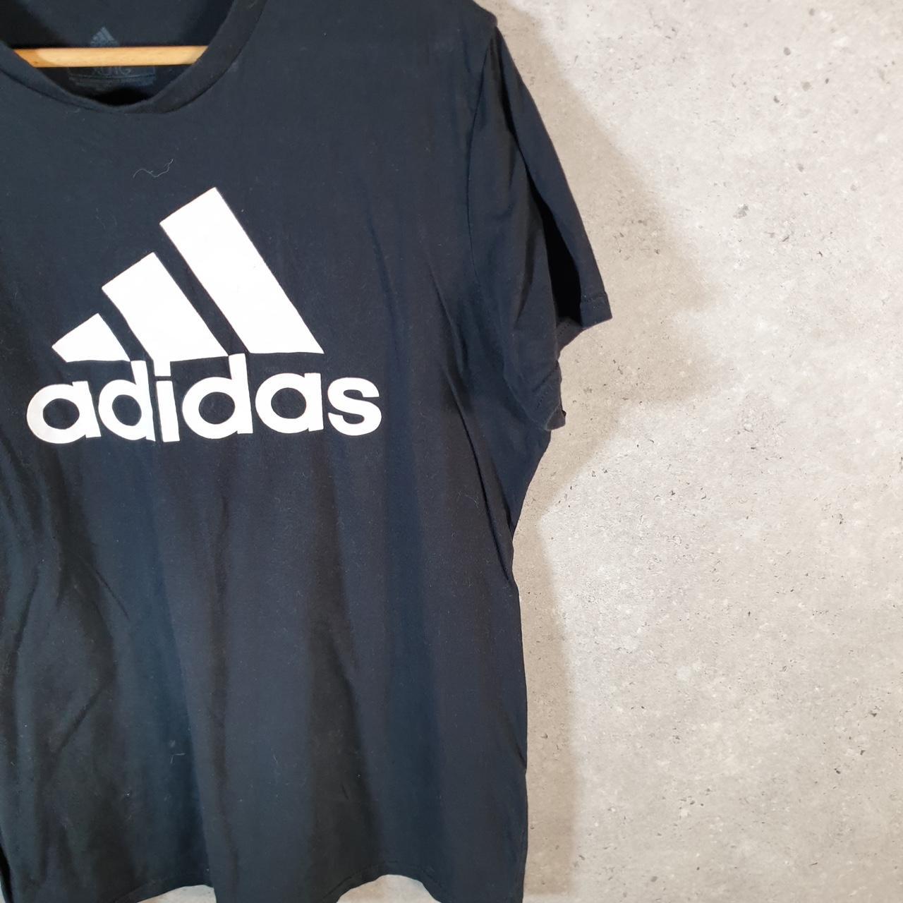 Vintage Adidas Go To Tee T Shirt Men’s XL Black Three Stripes Athletic Logo