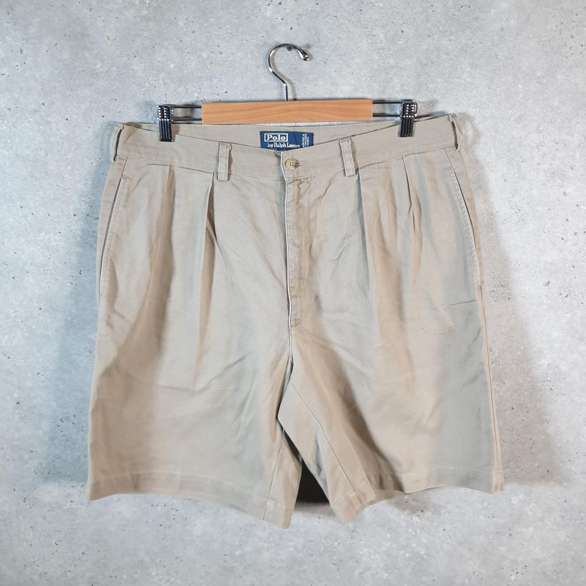 Vintage Ralph Lauren Polo Shorts Jorts Chino Cargo Men’s W36 Brown Baggy Cotton A4374