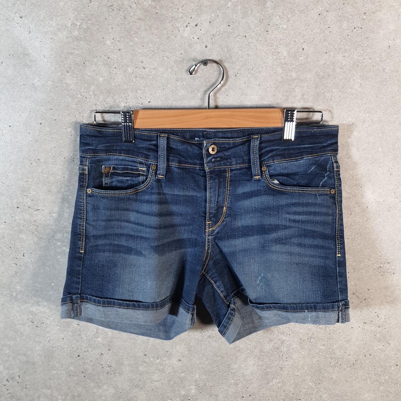 Vintage Levi’s Baggy Shorts Jorts Cargo Womens W27 Blue Relaxed Denim