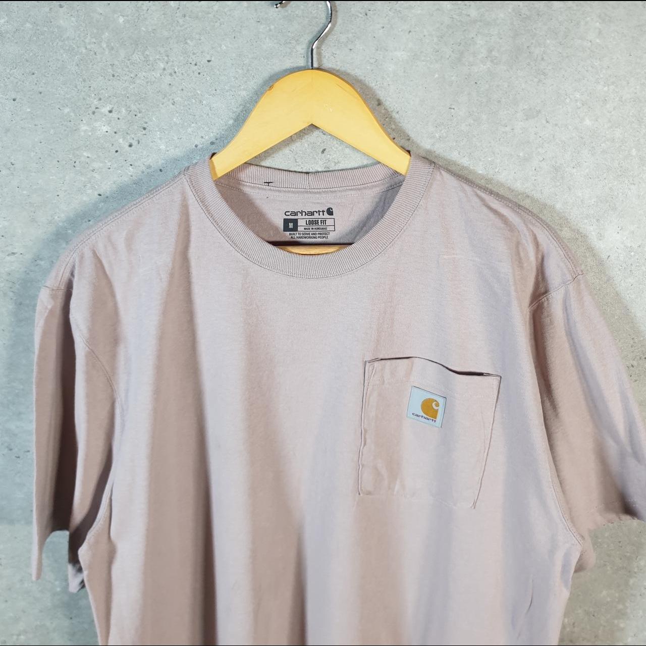 Vintage Carhartt Pocket T Shirt Men’s Medium Pink Workwear Chore Utility Loose Fit C9332