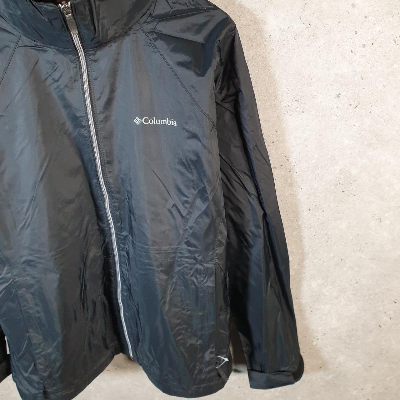 Vintage Columbia Windbreaker Track Jacket Womens XL Black USA Athletic