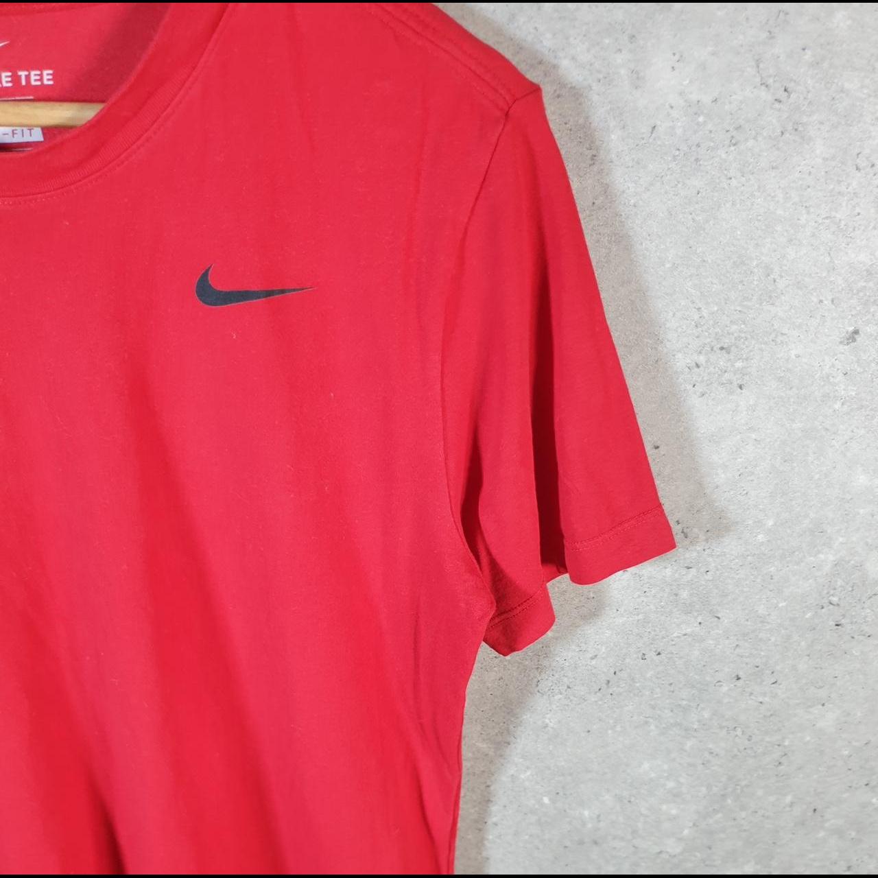 Vintage Nike Dri Fit Canada T Shirt Men’s Small Red Swoosh Logo Athletic