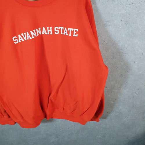 Campus Specialiues Savannah State Sweatshirt Mens 2XL Orange Pullover USA