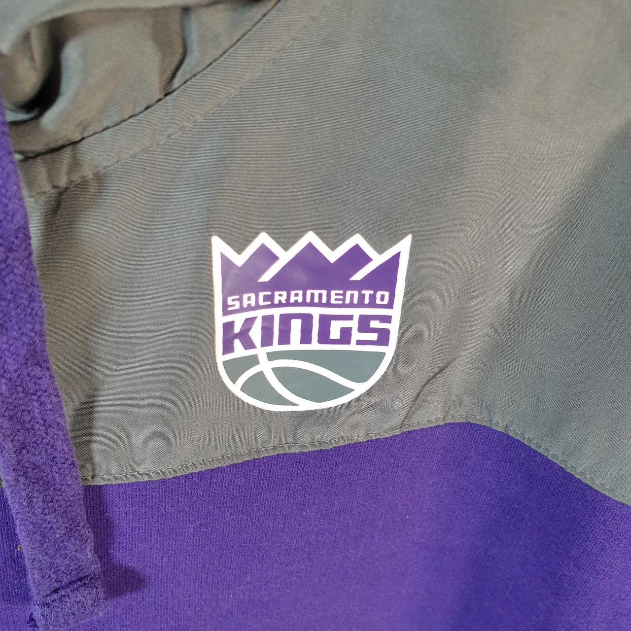 Vintage NBA Sacramento Kings Hoodie Mens Large Purple Full Zip USA Pro Sport